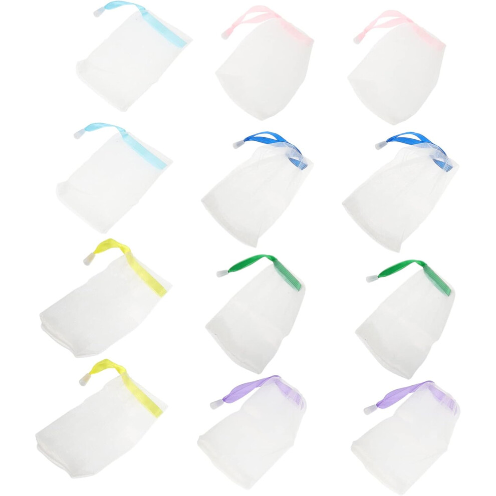 Hkhbjs 40Pcs Foaming Bag Soap Net Bags Exfoliating Meshes Bathroom Soap Drawstring Net Pouches Saver Pouches For Bar