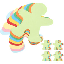 Set di 45 sagome di carta da ritagliare fai-da-te per bambini, decorazioni murali colorate con silhouette per la classe e le festività.