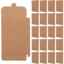 50 boîtes de rangement vierges pour cartes postales en carton kraft, enveloppes en carton incluses