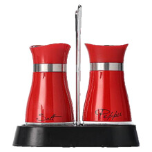 Ensemble de salière et poivrière ACDANC en acier inoxydable et verre