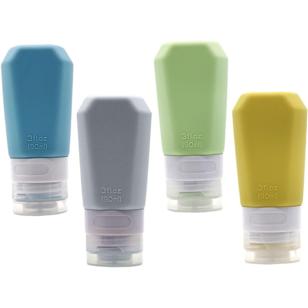 Hkhbjs Travel Toiletry Bottles Portable Squirt Bottles Leakproof Silicone For Shampoo Lotion