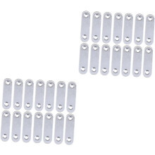 40 piezas de soportes rectos de acero inoxidable para soportes de esquina, soportes metálicos para estantes para escenarios