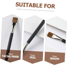 2 pennelli professionali per il trucco, con punta piatta, per maschera viso.