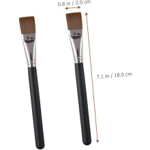 2 buc instrument de machiaj profesional cu perie pentru mască de față cu cap plat aplicator