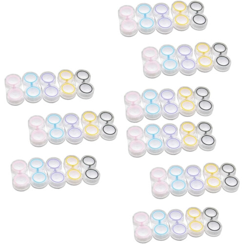 45pcs Portable Leak Lens Box Dual Storage Case