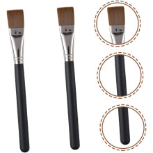 2 pinceaux applicateurs Ă tĂŞte plate pour masque de maquillage professionnel