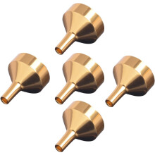 Mini entonnoirs en acier inoxydable, matériau aluminisé, lot de 5, résistants aux rayures, pour le remplissage de petites bouteilles.