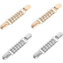 4pcs strass decorado suéter botões Vintage xale clipe suéter aperto clipe