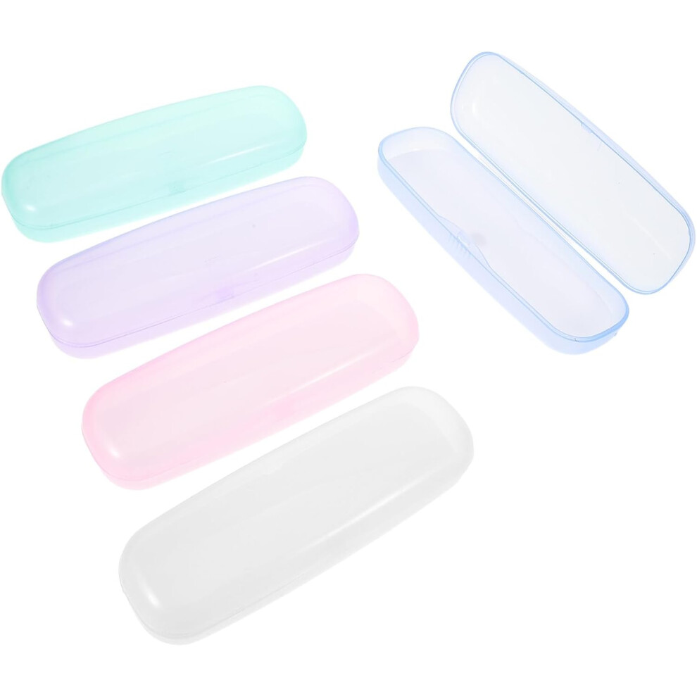 Hkhbjs 5Pcs Portable Plastic Eyeglass Cases Set Â Lightweight Shockproof Sunglass Holders
