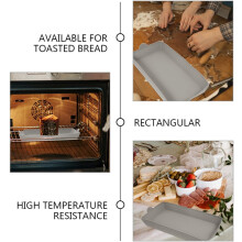 2 stampi rettangolari in silicone per pane, facili da usare e da pulire, ideali per la cottura fai da te a casa.