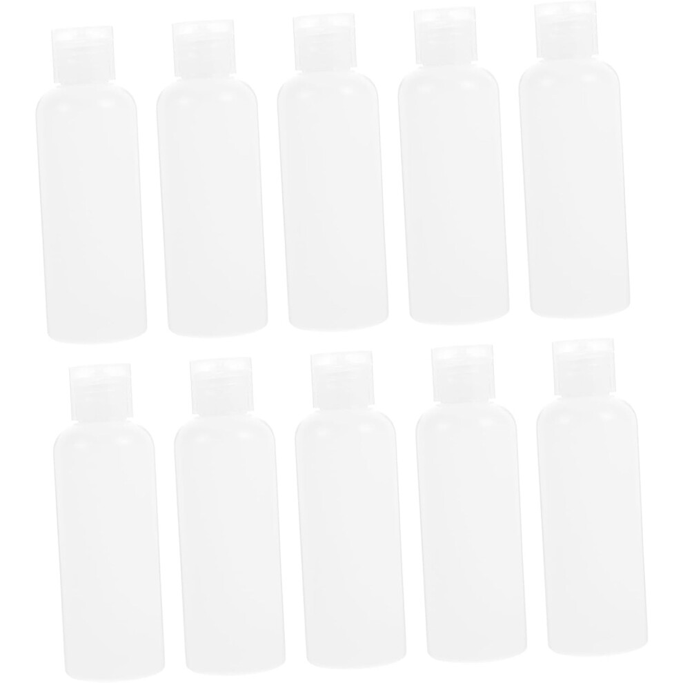 Hkhbjs White 50Pcs 100Ml Plastic Flip-Top Lotion Dispenser Bottles, Refillable Empty Travel Containers