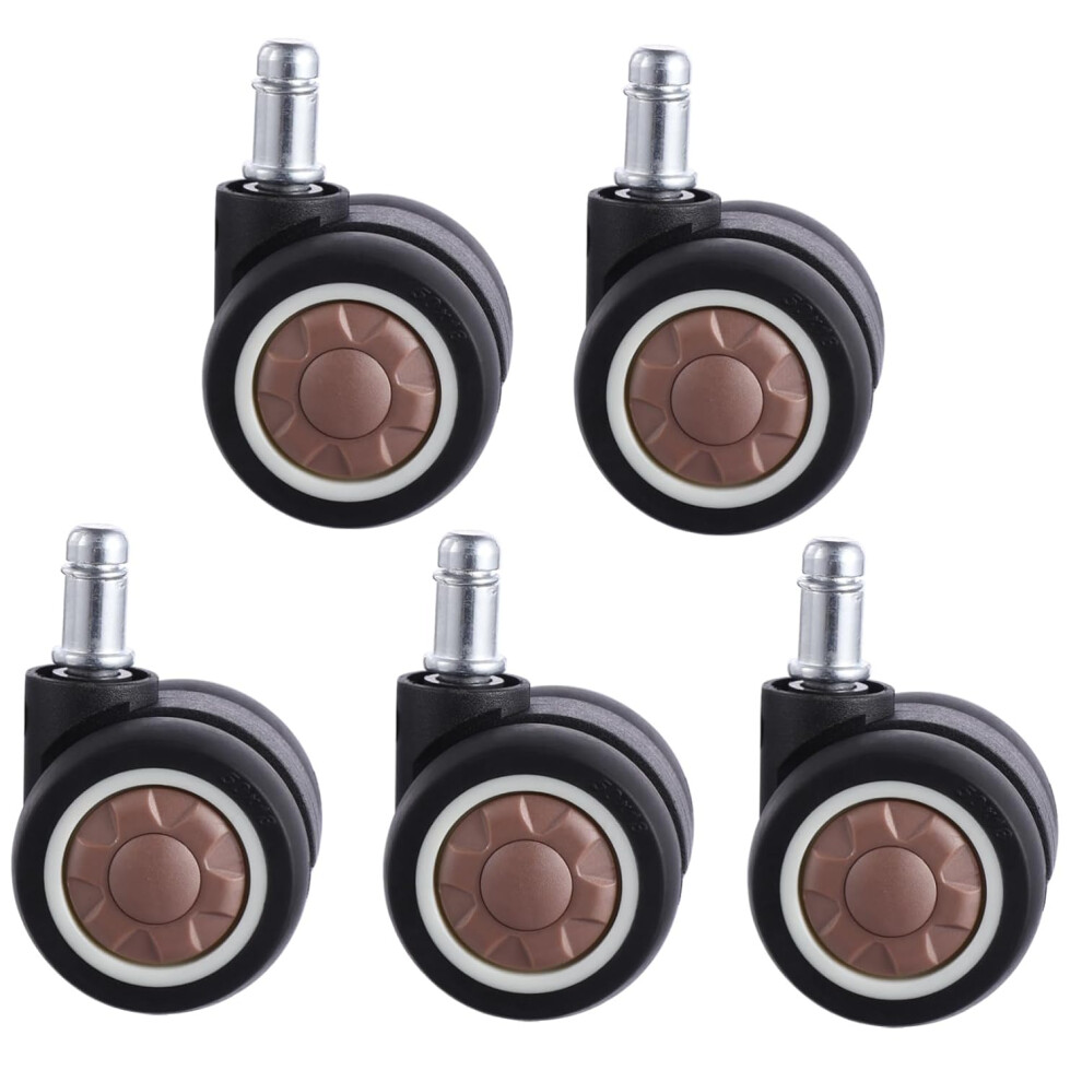 5Pcs Heavy Duty Casters Gray Tpr Double Wheel Caster Wheels For Furniture Office Chair Noiseless Industrial Swivel 5455468169540