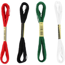 Kit de 72 fils à broder pour point de croix, 8 m de coton 6 brins, avec 24 bobines