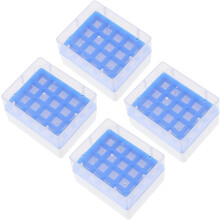 4 compartimentos para tubos de congelador, organizador de microtubos, soporte de plástico para viales de laboratorio
