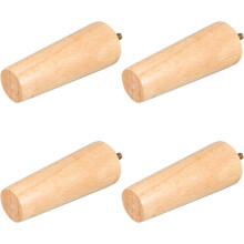 4 Stück Massivholz-Möbelbeine, robuste, konische Holzfüße mit umweltfreundlicher Beschichtung