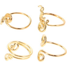 4er-Set verstellbarer Zehenringe für Damen mit Zirkonia – perfekt für Sommer und Strand. Offene Zehenringe im angesagten Design.