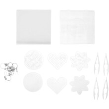 Kit de manualidades DIY con cuentas planas de plástico para niños y niñas.