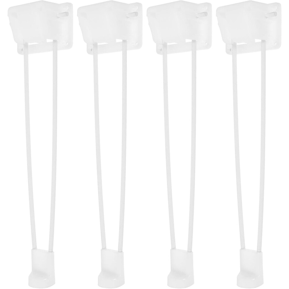 4Pcs Folding Legs For Table Metal Legs For Coffee Table White Iron Minimalist Contemporary 8686962973945