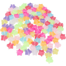 400pcs Star Beads Plastic DIY Beads Colorful Mixed Color Unique Attractive Jewelry Accessories