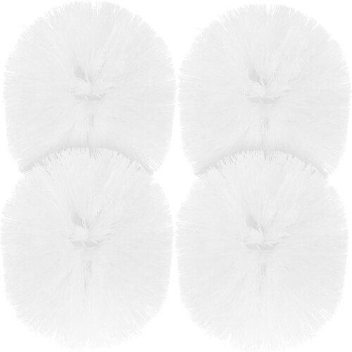Replacement Brush 4pcs Plastic Heads for Bathroom Bowl Cleaning and Practical