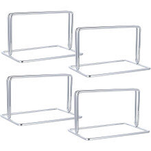 Lot de 4 supports de cloison de bureau en acier sans perçage, petits supports de séparation de bureau brillants