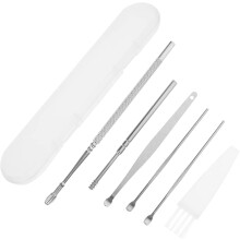 4sets aço inoxidável orelha escolher para adultos e menino menina orelha cera remoção ferramenta caixa embalagem