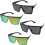 4pcs Square Frame Sunglasses for Men Women Oversized Aesthetic Sunglasses UV Blocking 1