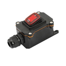 Boîte de jonction étanche à interrupteur à bascule IP67 12-24V CC /