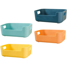 4 farbenfrohe Aufbewahrungsboxen zur Wandmontage ohne Bohren, aus PP-Material, minimalistisches, modernes Design
