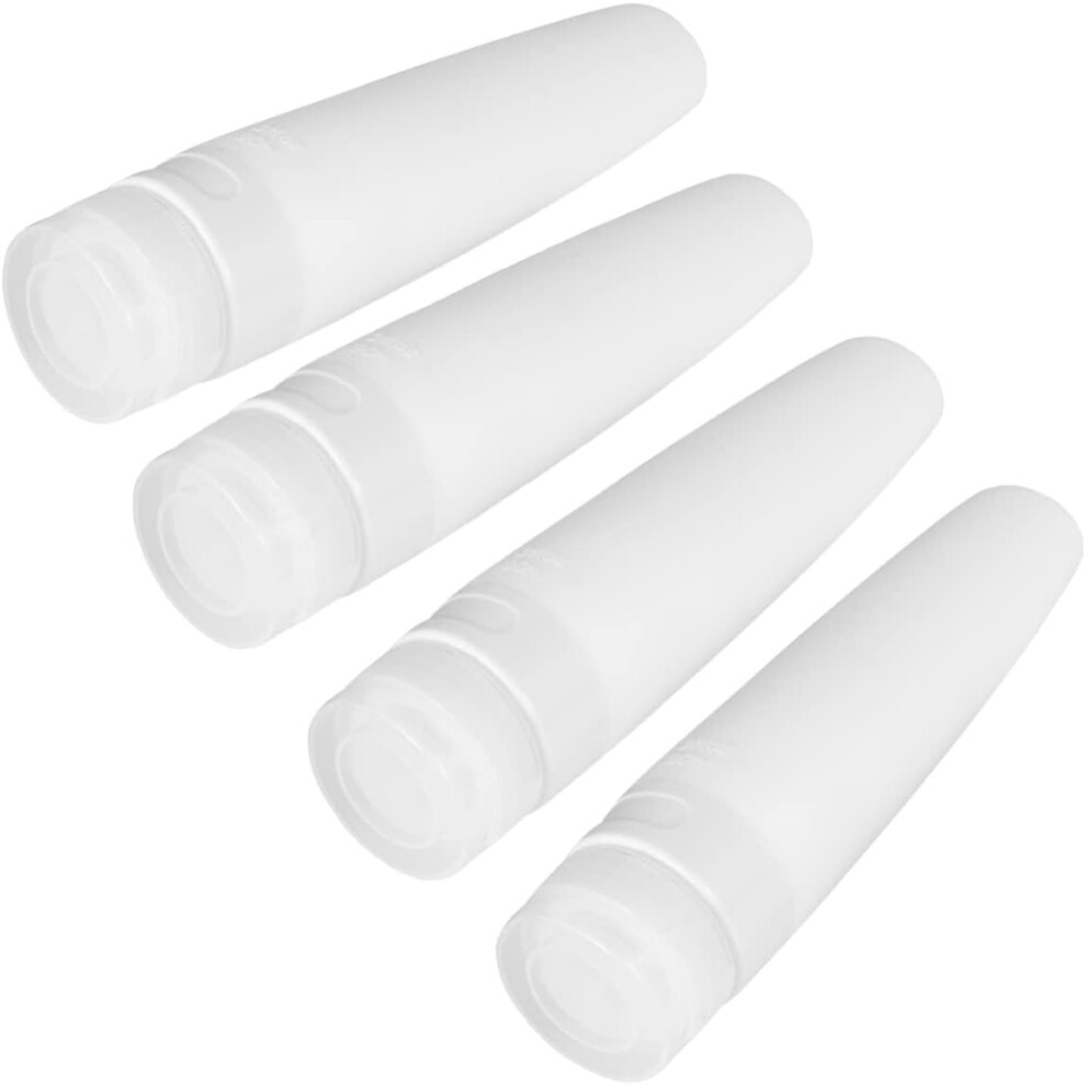 Hkhbjs 4Pcs Silicone Sub Bottles 90Ml White Portable Empty Travel Cosmetics Bottles