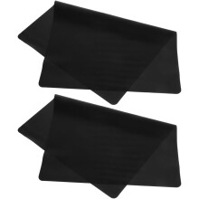 4er-Pack Silikon-Tischsets, rechteckig, rutschfest, hitzebeständig, abwischbar, schwarz
