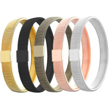 5er-Pack Herren-Armbänder aus dehnbarem Metall, elastische Manschetten, rutschfeste Armbänder, verschiedene Farben, modische Accessoires