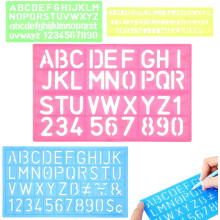4-teiliges Set kleiner, wiederverwendbarer Buchstaben-Schablonen für DIY-Malerei, multifunktionale, abwaschbare Sprühschablonen für den Haushalt