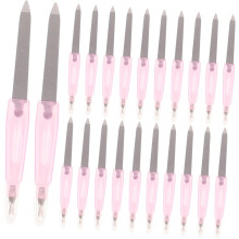 48-delige roestvrijstalen dubbelzijdige nagelvijlenset voor vrouwen, draagbare manicure- en pedicure-nagelbuffer.