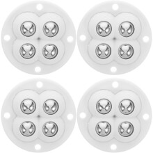 4er-Set weiße, selbstklebende Mini-Lenkrollen mit Edelstahlkugellagern