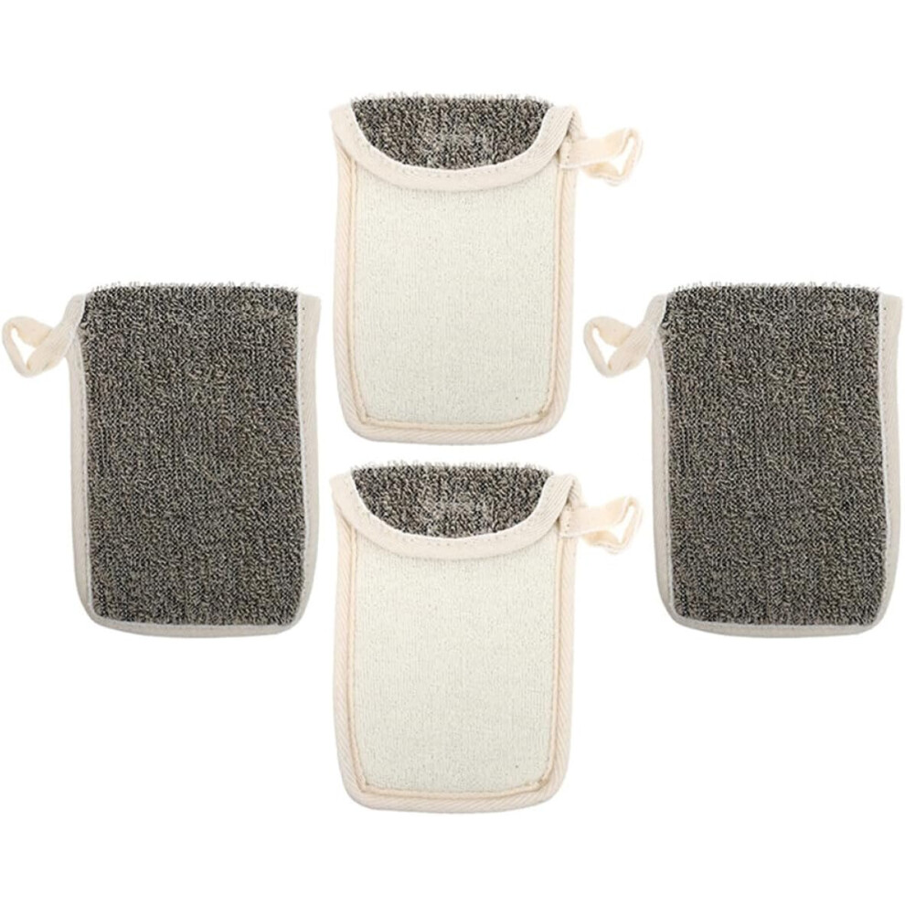 Hkhbjs Black 4Pcs Ramie Soap Saver Bags Handmade Foaming Soap Pouches