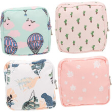 4pcs Sanitary Napkin Storage Bag for Women Compact Organizer for Menstrual Pads