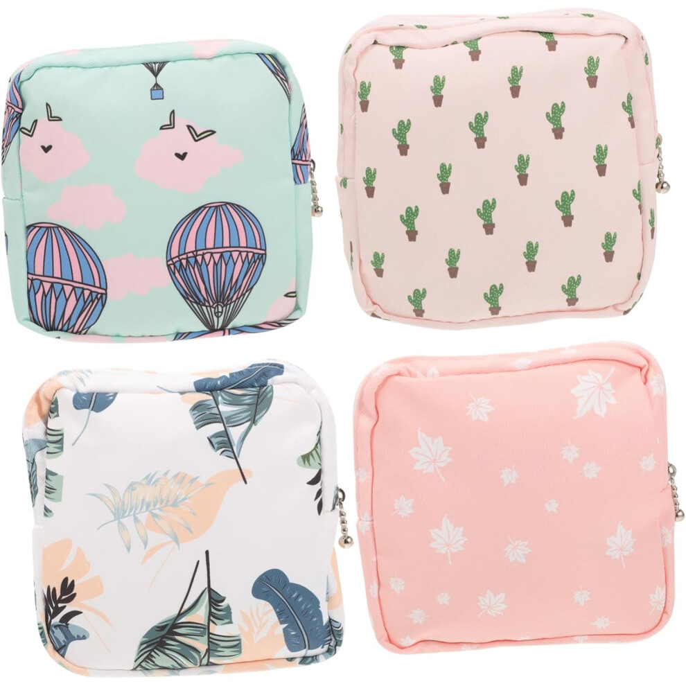 Hkhbjs 4Pcs Sanitary Napkin Storage Bag For Women Compact Organizer For Menstrual Pads