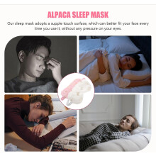 Máscara de olhos de desenhos animados de 2pcs Máscara de sono macia e confortável Tampa de sombreamento de olhos para Napping diurno