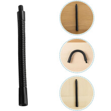 2 Stück Mikrofonverlängerung Schwanenhals flexibler Schlauch aus Legierung verstellbarer Mikrofonstativadapter Klassisches schwarzes Design
