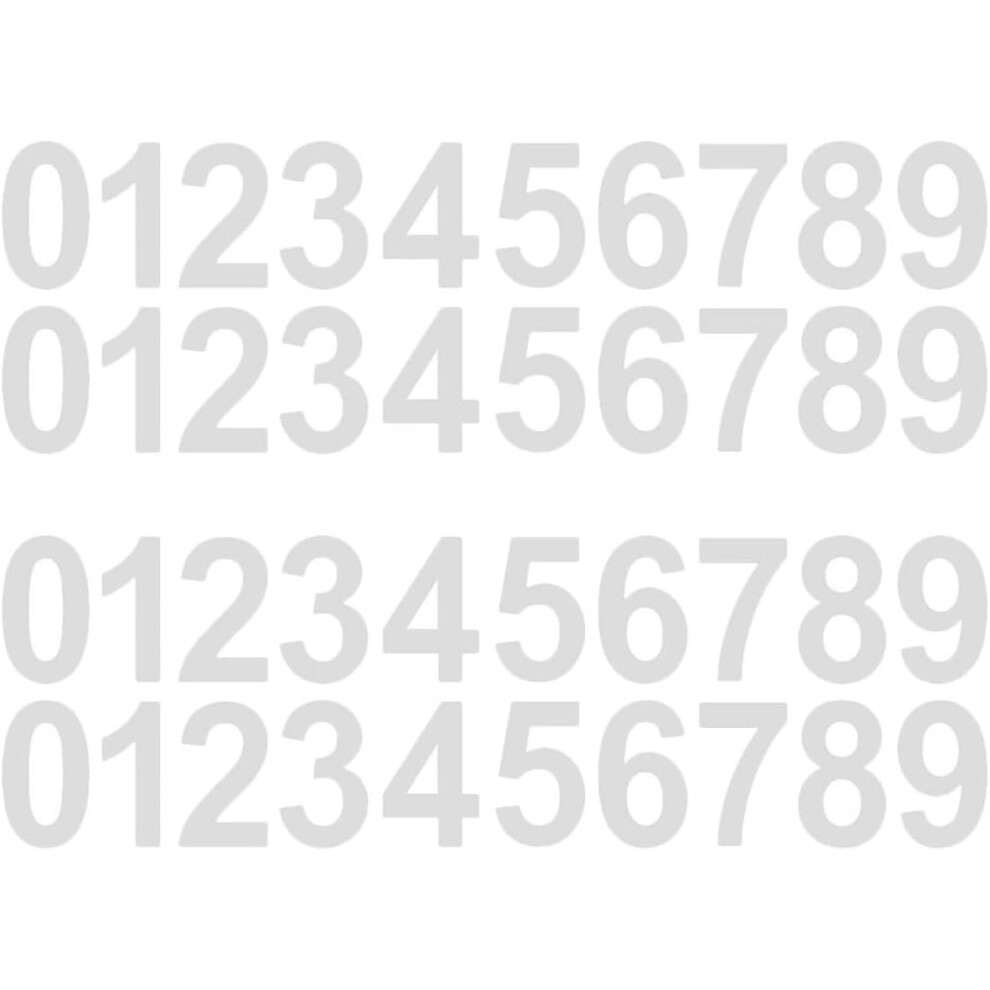 4 Sets Reflective Number Stickers For Mailboxes White Pet Self Adhesive Decals Easy To Use Waterproof Sturdy 5455468319730