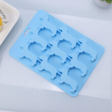 2 bandejas de silicona con forma de perro para cubitos de hielo, flexibles y multiusos, de silicona apta para alimentos.