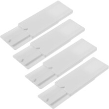 Juego de 4 ganchos para colgar enchufes, paneles de conexiones y otros accesorios de pared.