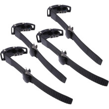 4 Stück schwarze Nylon-Rollschuhriemen mit Schnalle als Ersatz für Inlineskates und Snowboardbindungen