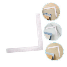 2pcs Tailor Sewing Rulers 26cm Ferramentas de medição de plástico em forma de L para fabricação de padrões de tecido e design de roupas