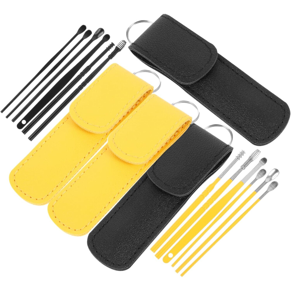 Hkhbjs 4Sets Metal Ear Wax Picker Set Practical Household Earwax Cleaning Tool Convenient Earwax Cleaner