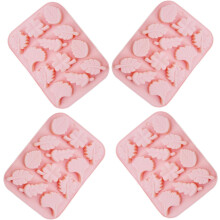 Moule en silicone en forme de feuille (lot de 4) pour la fabrication de bougies : 12 feuilles de ginkgo et d'arbre.