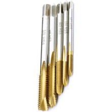 Titanium gecoate machineschroefdraadtap, metrische draadtap, rechte groef voor draadsnijden