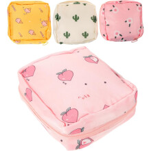 4pcs Sanitary Towel Holder Period Bag for Women Menstrual Pad Storage Bag Decorative Key Pouch