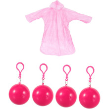 Lot de 4 imperméables jetables pour adultes, protection optimale en extérieur, ponchos de pluie portables pour la randonnée, couleur aléatoire